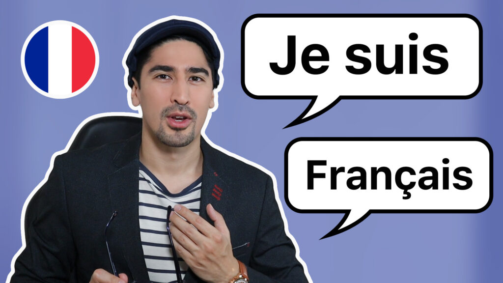Thumbnail featuring French tutor and language coach, Julien Moulin, teaching how to say "I come from" in French.