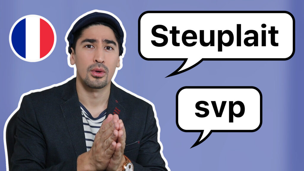Thumbnail featuring French tutor and language coach, Julien Moulin, teaching how to say please in French.
